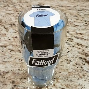Fallout large t shirt with free fallout tumbler